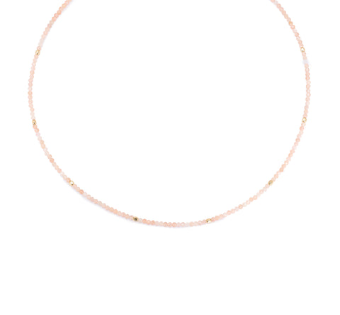 Marijke maansteen peach ketting ca. 40cm
