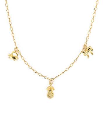 Feline schakel ketting met 3 bedels (zelf samenstellen en keuze uit 5 varianten)