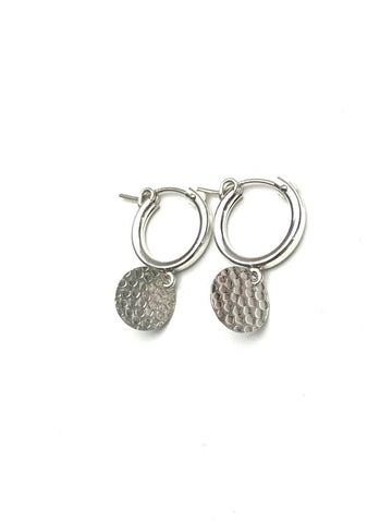 Jasmijn oorring 15mm, met 6 of 10 mm bedel