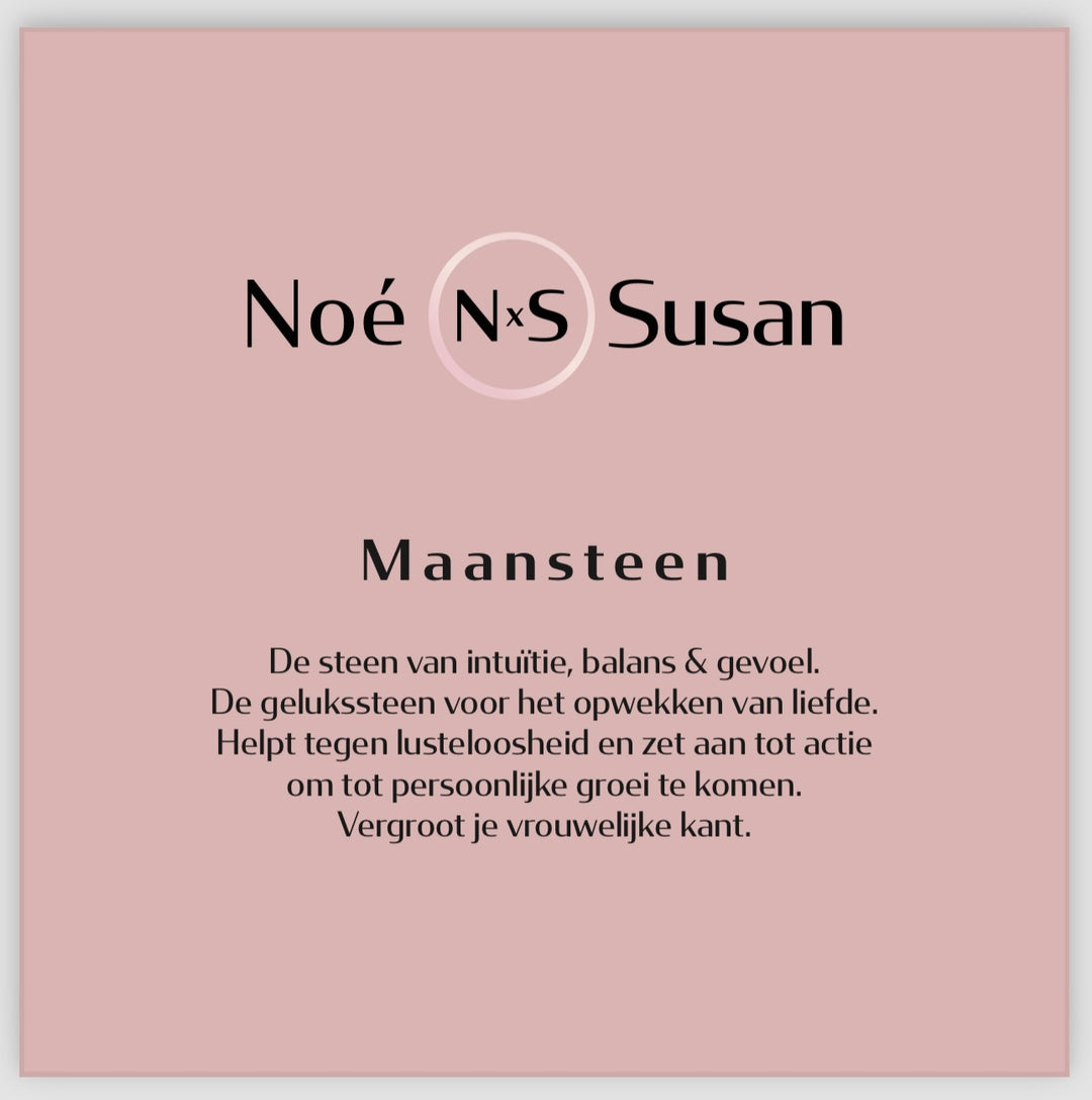 Maan Maansteen ketting ca. 46 cm