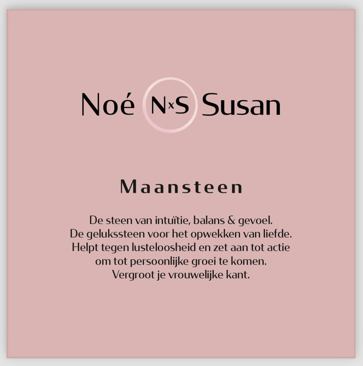 Maan Maansteen ketting ca. 46 cm