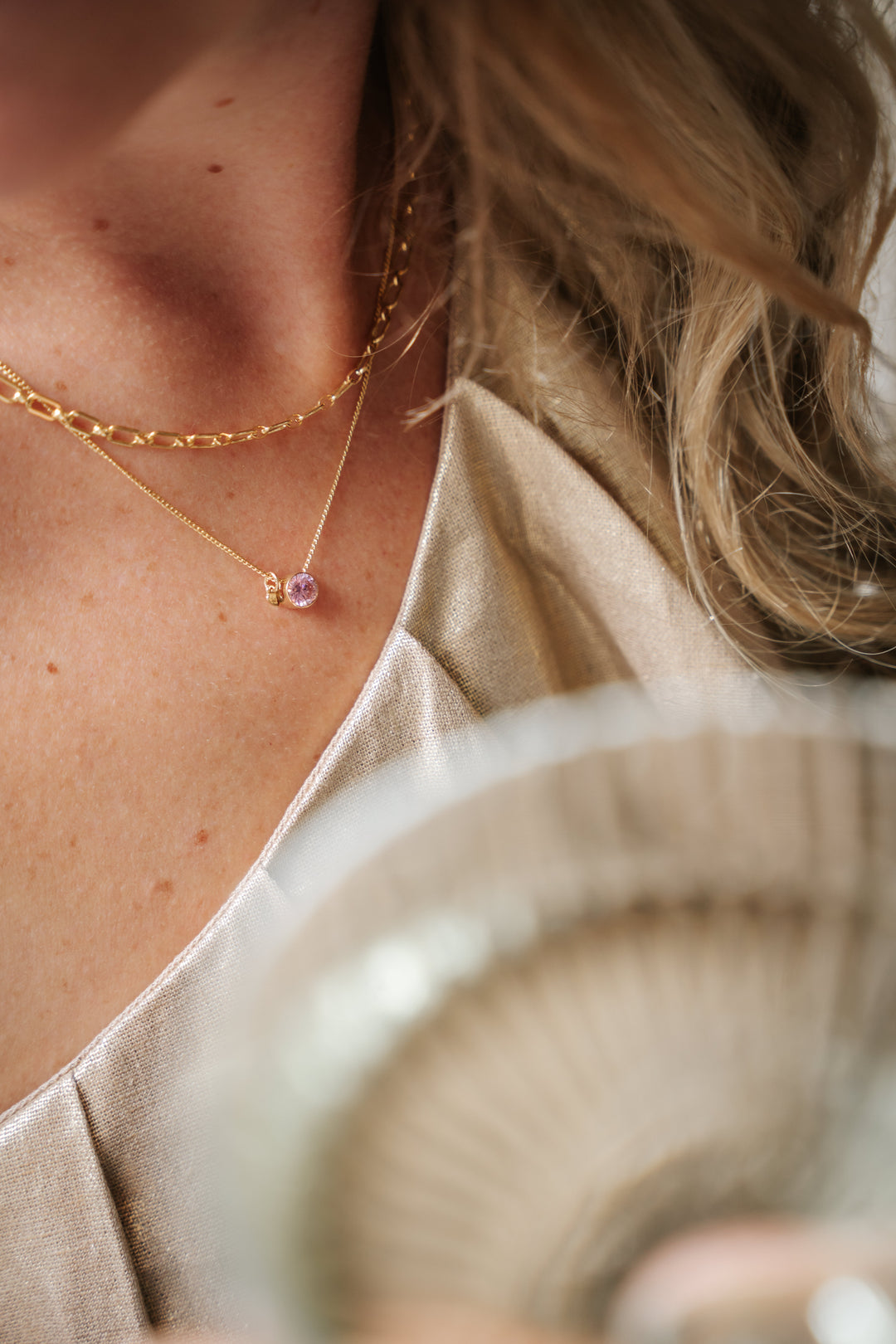 Birthstone ketting juni