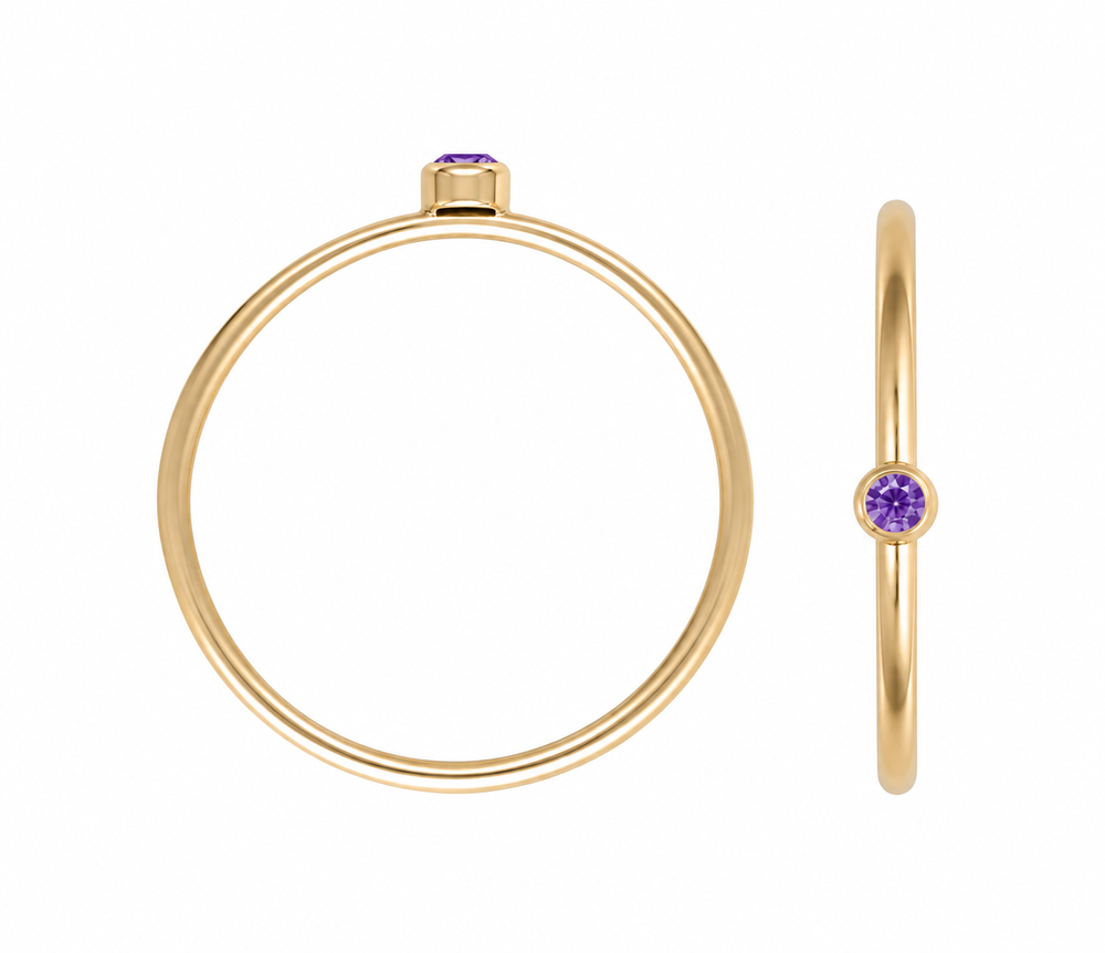 Birthstone ring februari