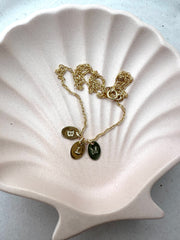 Noelle schakel ketting (met initialen)