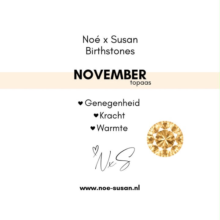 Birthstone ketting november