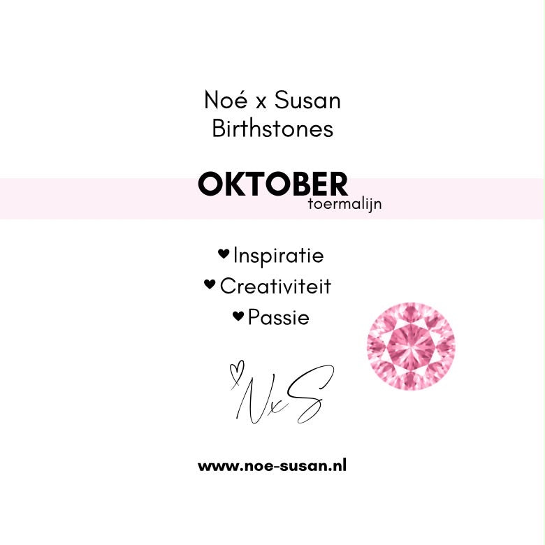 Birthstone ketting oktober