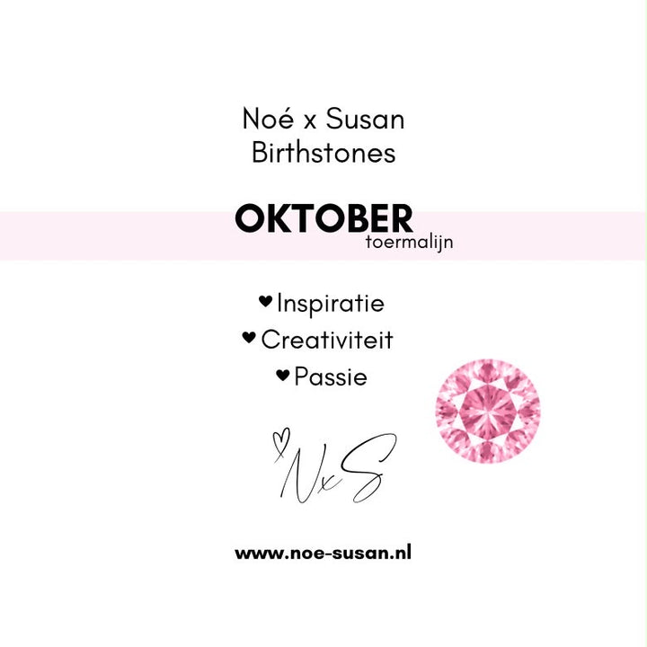 Birthstone ketting oktober