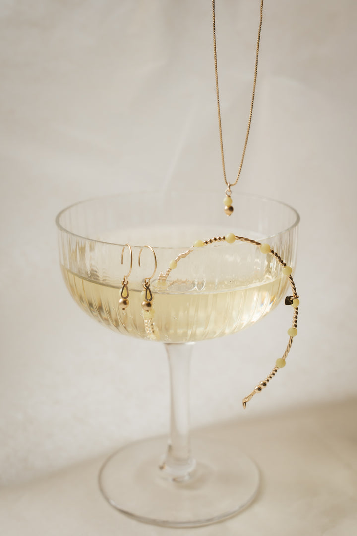 Evelien Lemon Jade ketting verstelbaar