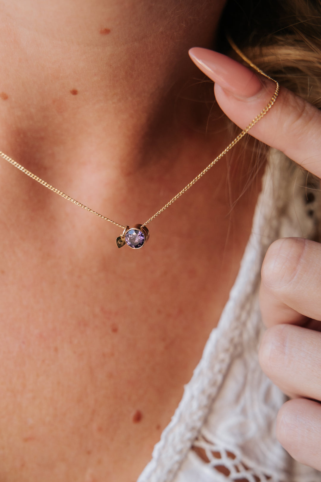Birthstone ketting augustus