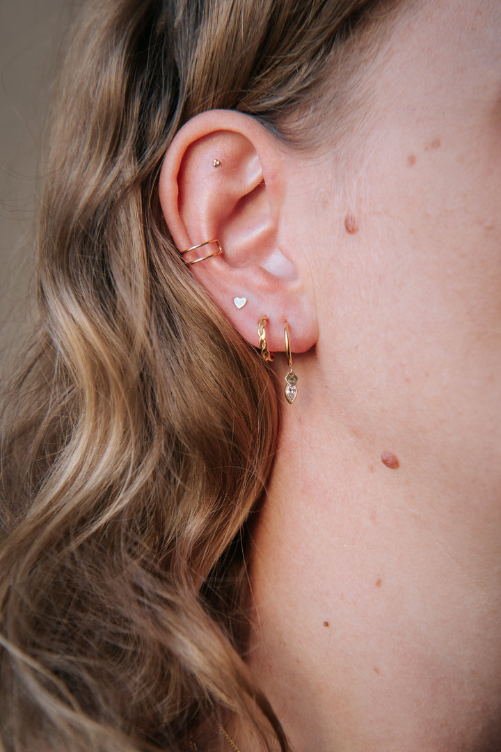 Birthstone oorring januari