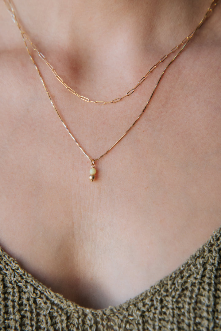 Evelien Lemon Jade ketting verstelbaar