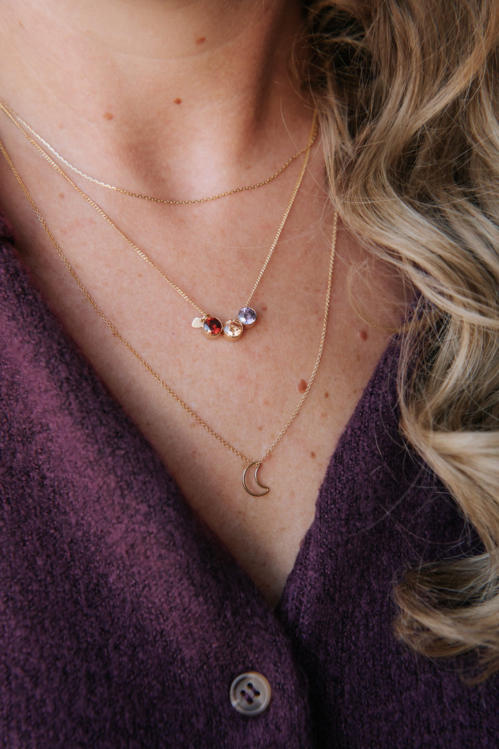 Birthstone ketting juni