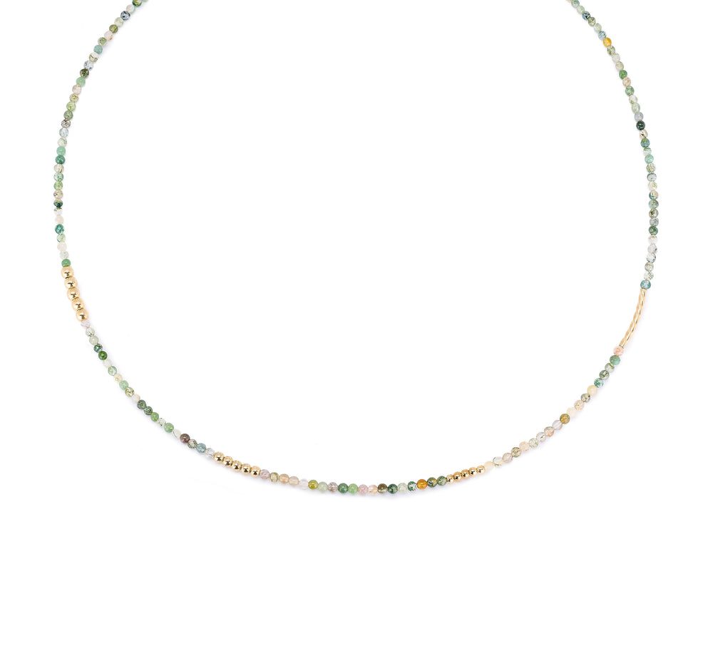 Mieke Indian Agaat ketting ca. 42cm