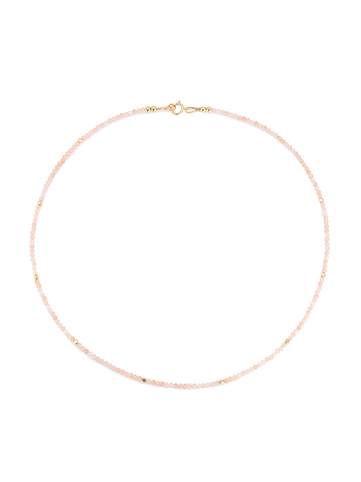 Marijke maansteen peach ketting ca. 40cm