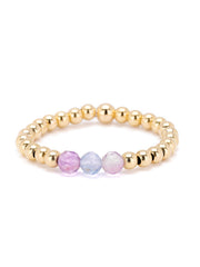 Finn ring op elastiek met Fluoriet