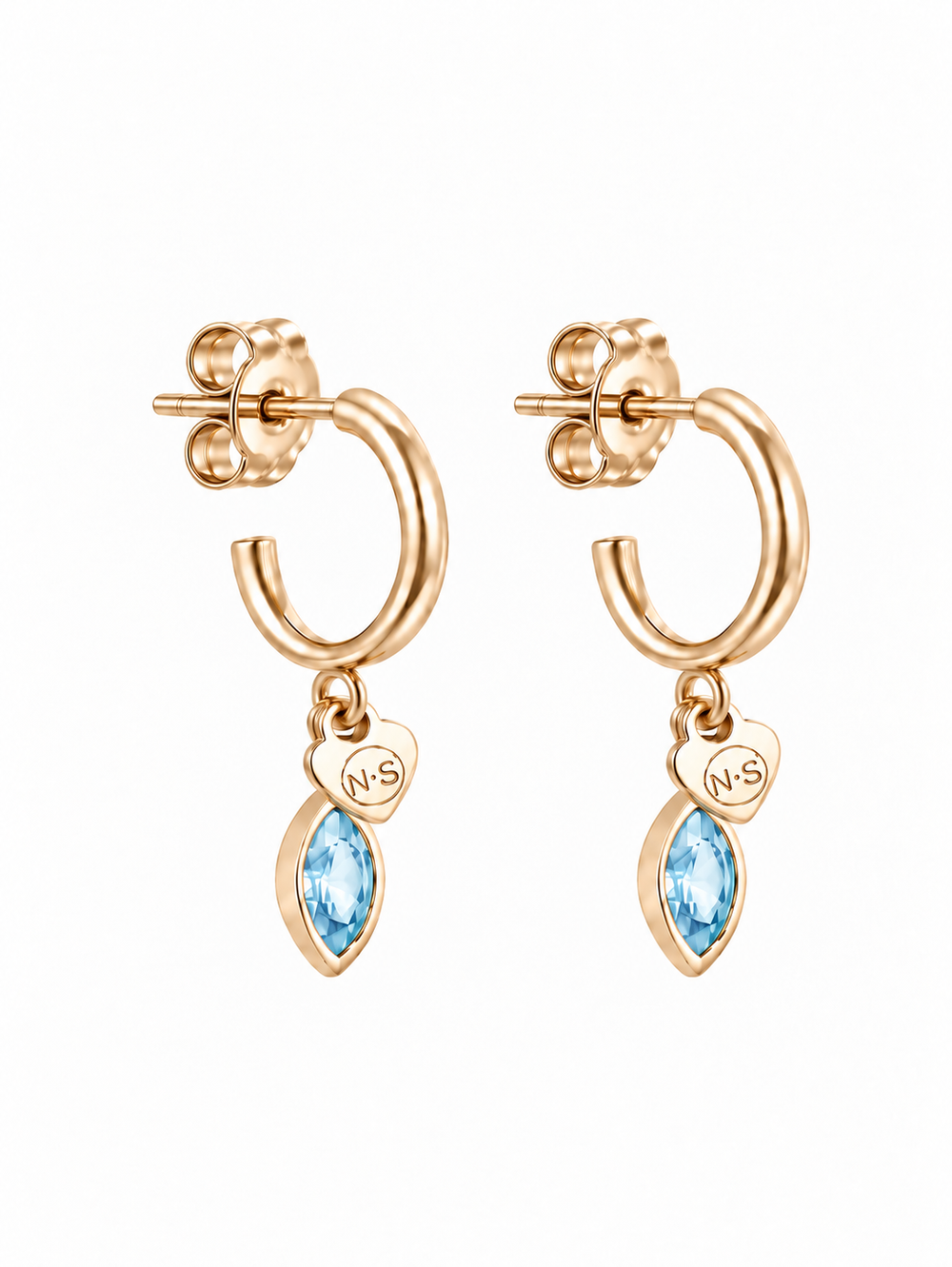 Birthstone oorring maart