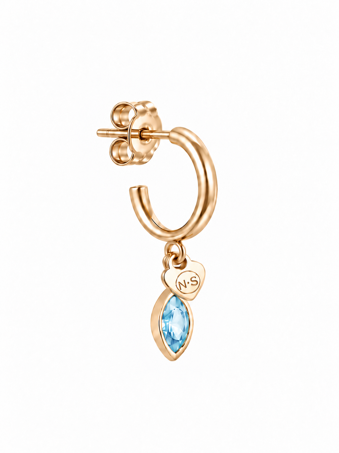 Birthstone oorring maart