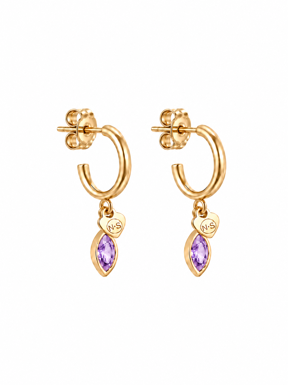 Birthstone oorring juni